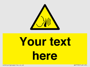 Custom warning sudden loud noise